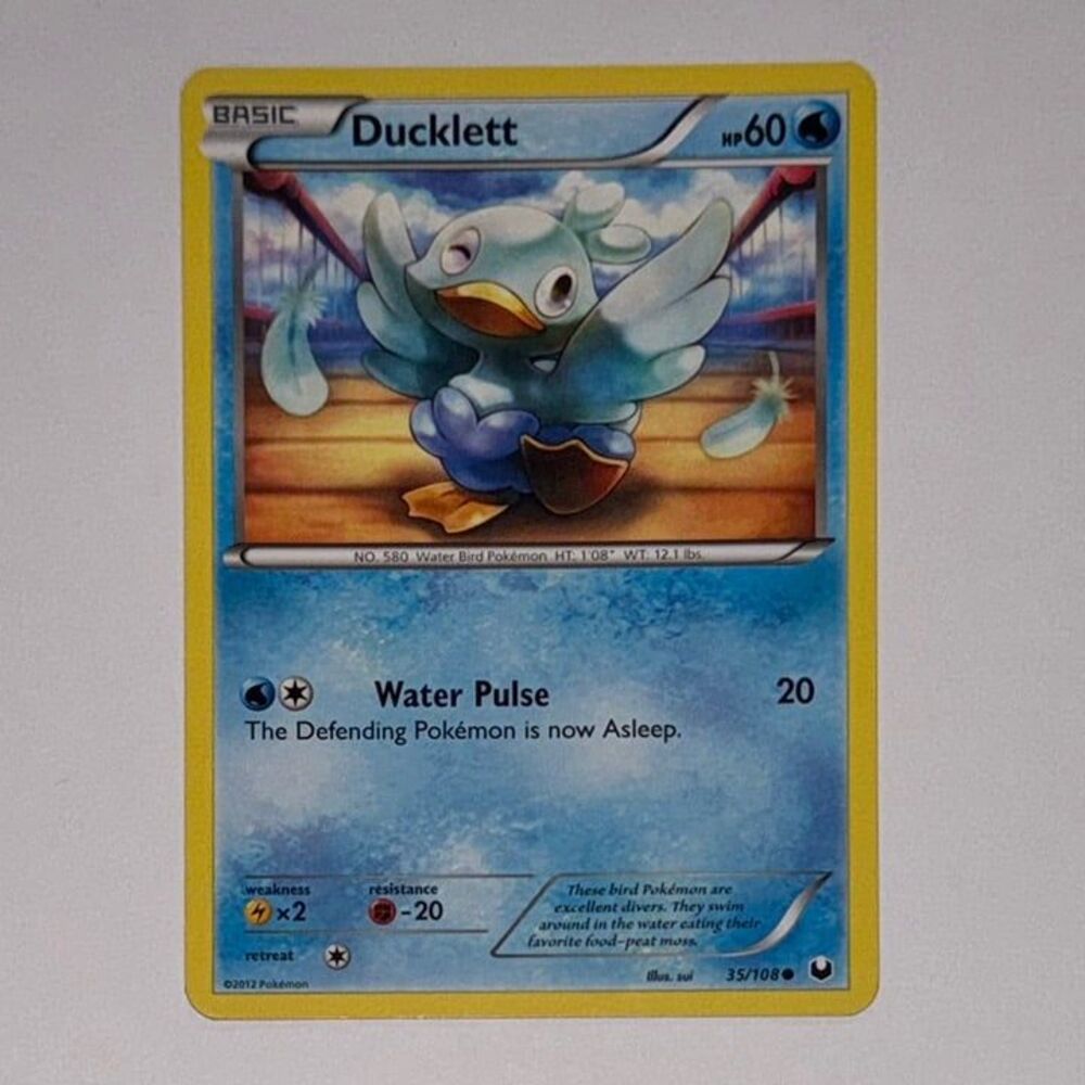 POKEMON CARD: Ducklett #35/108 (Pokemon Dark Explorers)